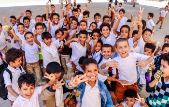Children at school in Yemen