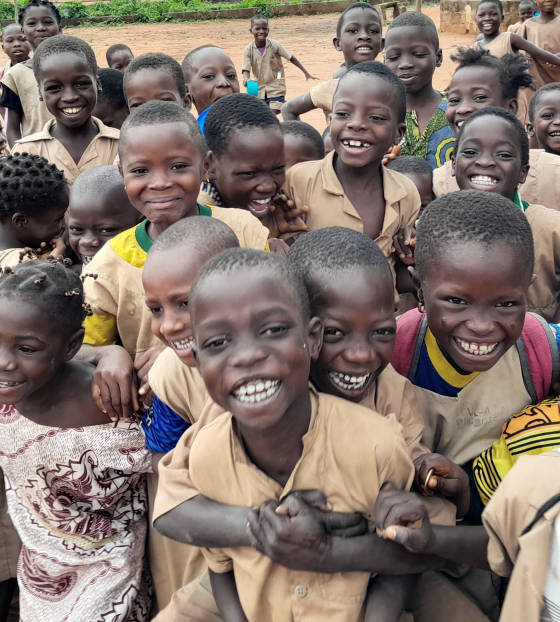 Children in school in Benin