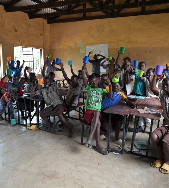 Children at school in Zambia